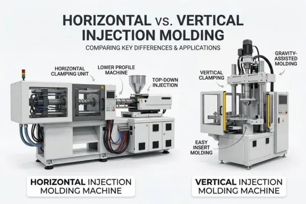 Horizontal and vertical injection moulding machines compared