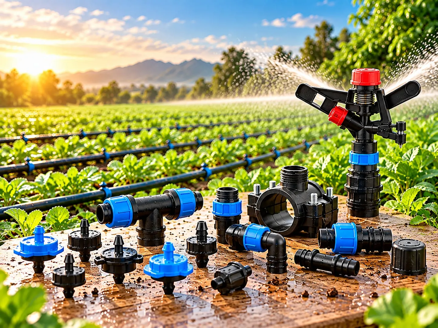 Injection-moulded agriculture & irrigation components
