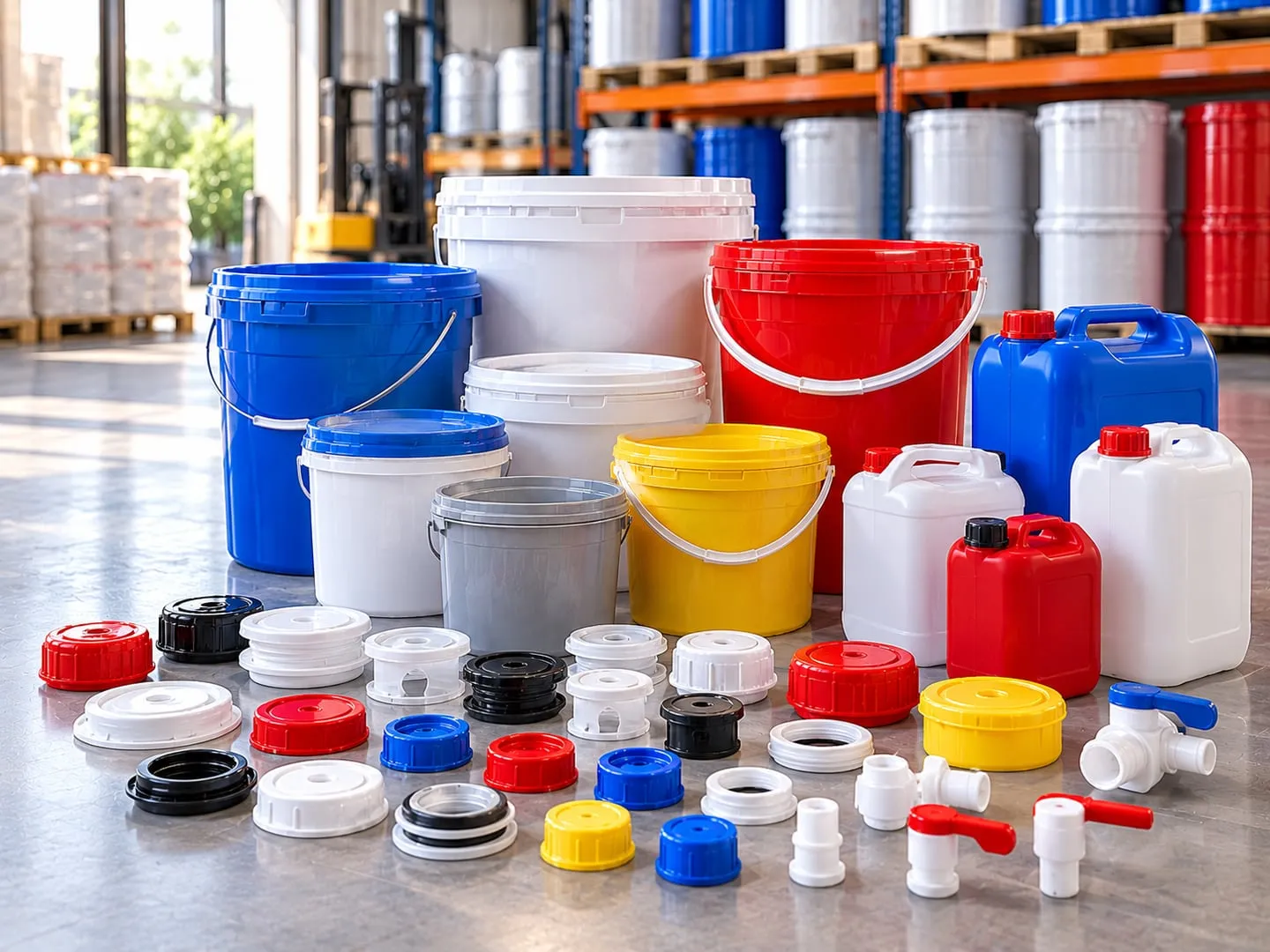 Injection-moulded industrial packaging components