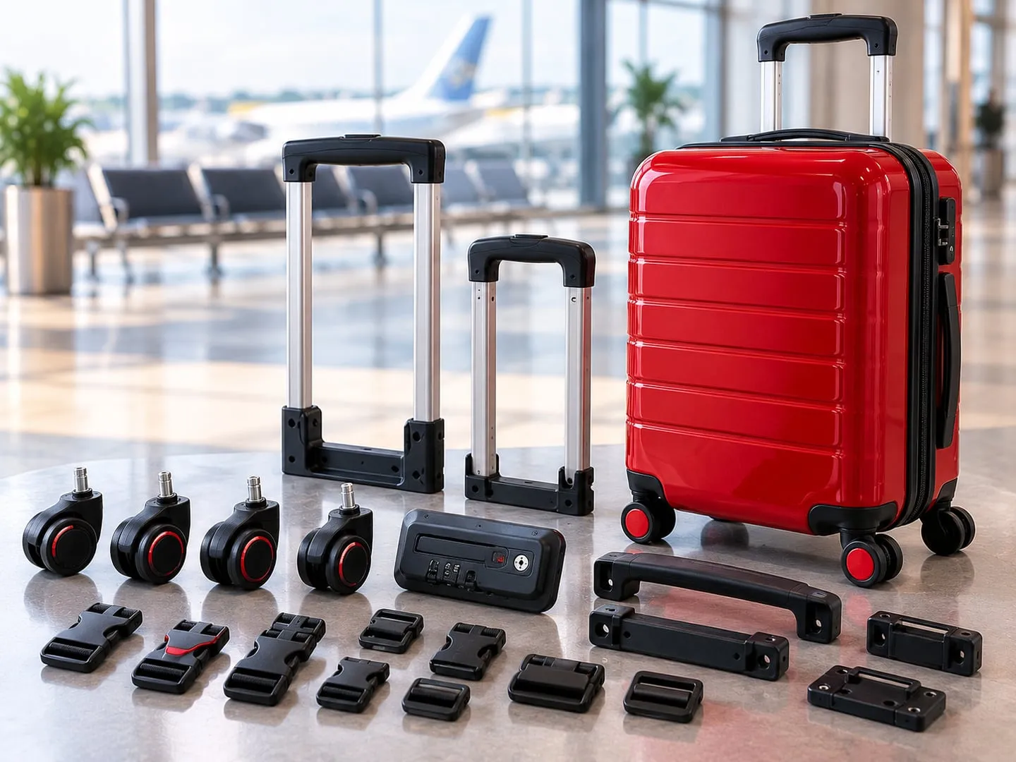 Injection-moulded luggage & bags components