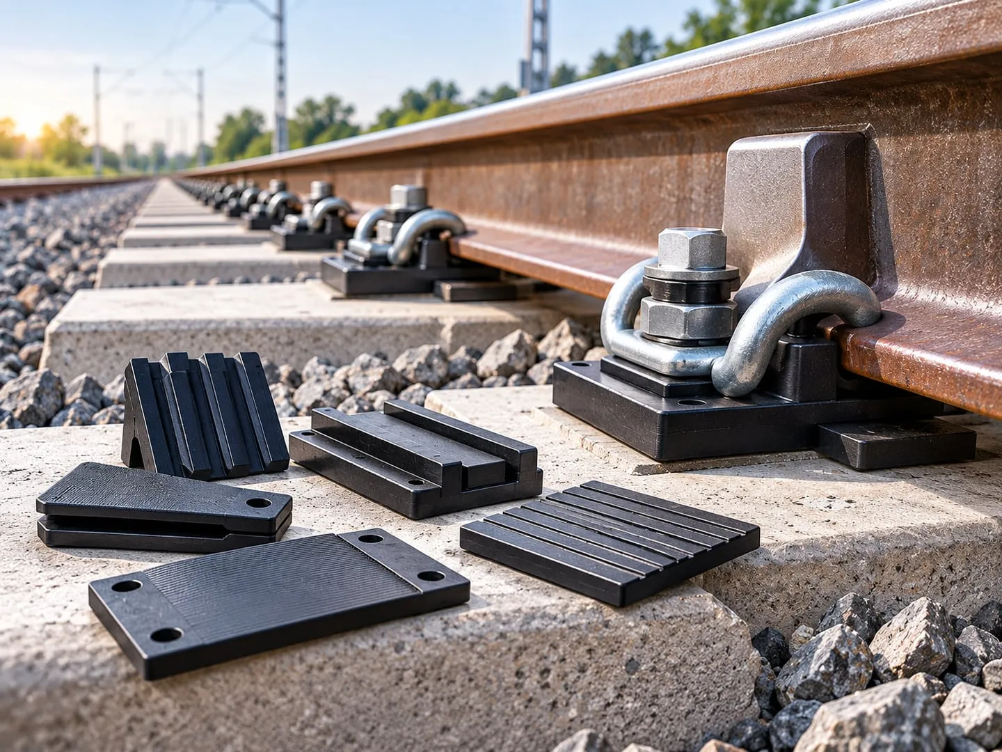 Injection-moulded railway components