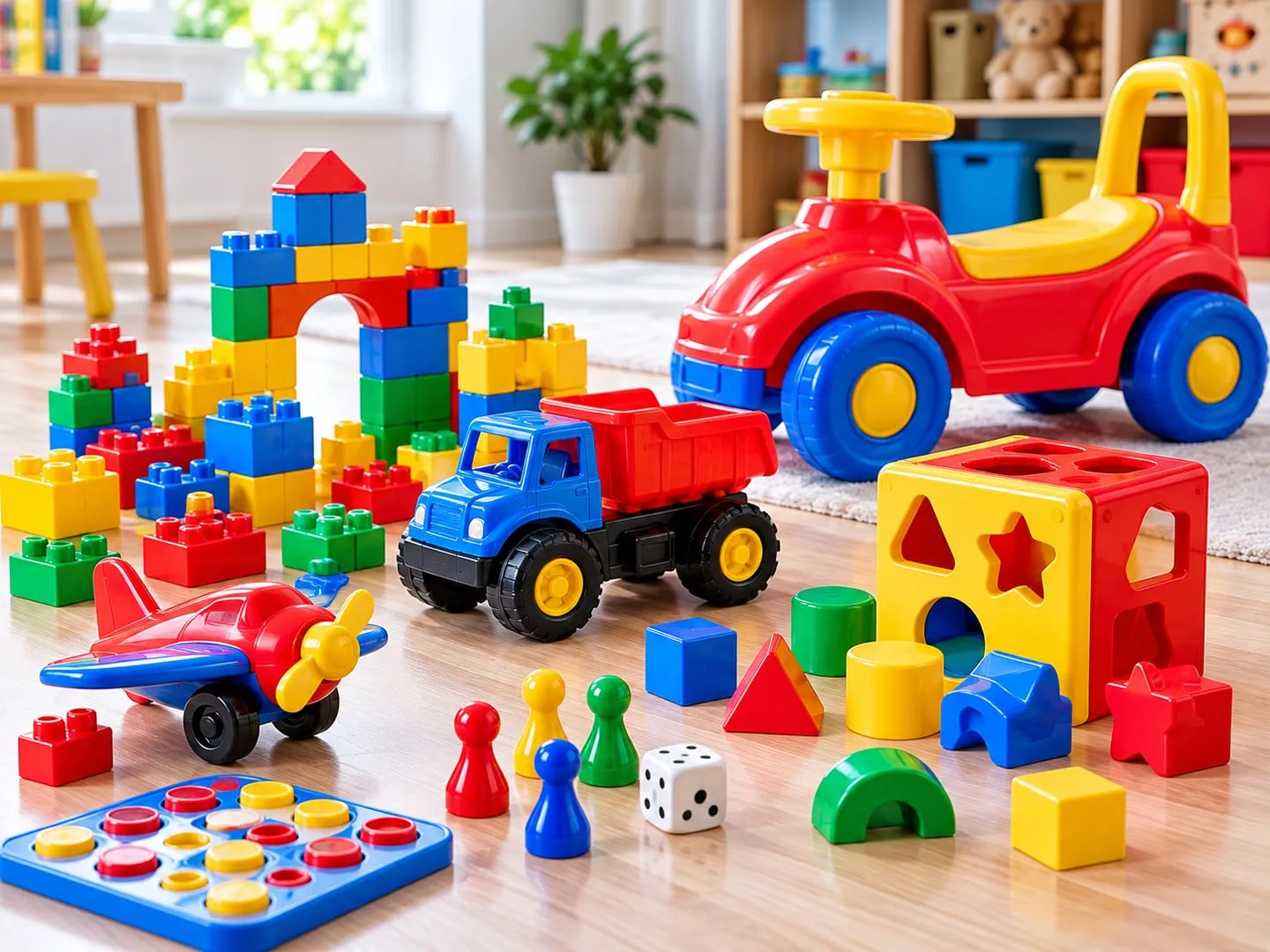 Injection-moulded toys & games components